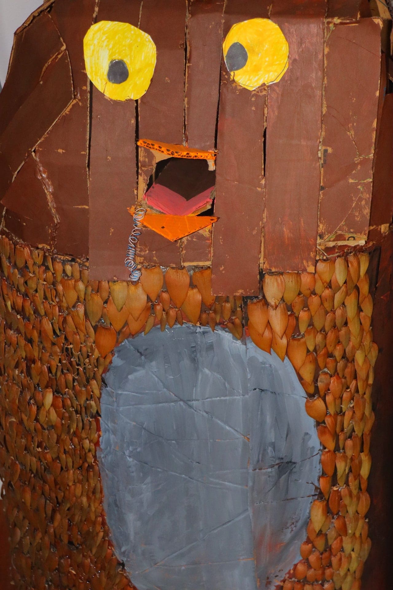 Owl, Wood & mixed media